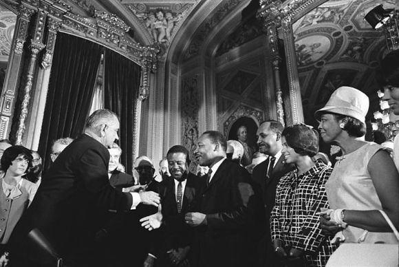 LBJ and MLK Signing 1965 Voting Rights Act